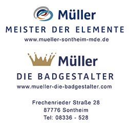 Logo Firma Fa. Heizungsbauer Müller<br>MEISTER DER ELEMENTE<br>DIE BADGESTALTER in Sontheim